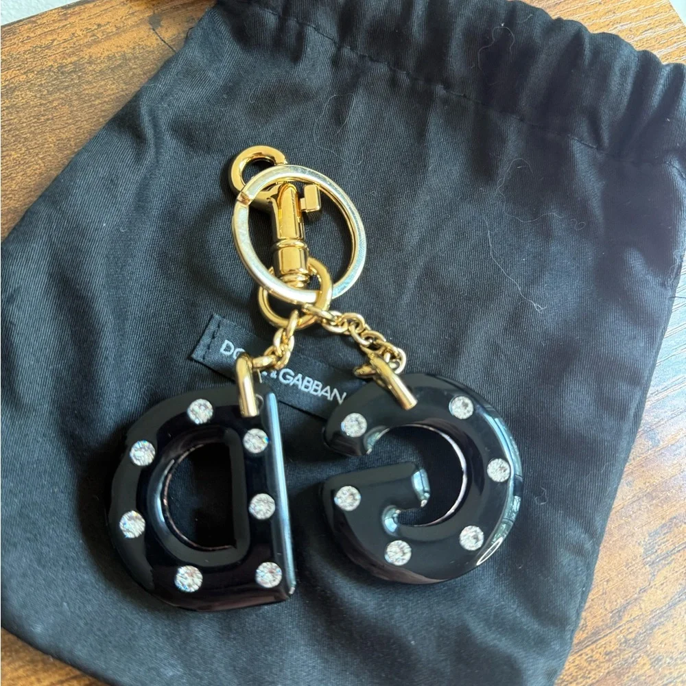 Dolce & Gabbana Black and Gold Key & Card Holder - Picture 3 of 7